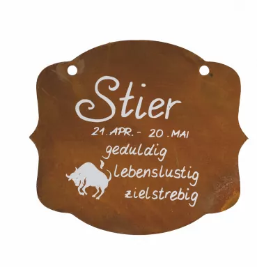 Sternzeichen "Stier" | Rosttafel | H. 13 cm
